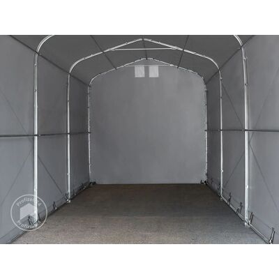 Toolport 4x8m Carport Tent / Portable Garage - PVC 850, grey Toolport 4x8m Carport Tent / Portable Garage - PVC 850, grey