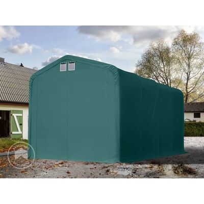 TOOLPORT Dunkelgrün 4x8m Carport Zelt - Feuerfest TOOLPORT Dunkelgrün 4x8m Carport Zelt - Feuerfest