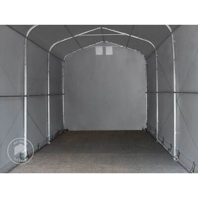 TOOLPORT 5x10m 4m Sidovägg Carport Tält - Bärbar Garage - Brandbeständig - grå TOOLPORT 5x10m 4m Sidovägg Carport Tält - Bärbar Garage - Brandbeständig - grå