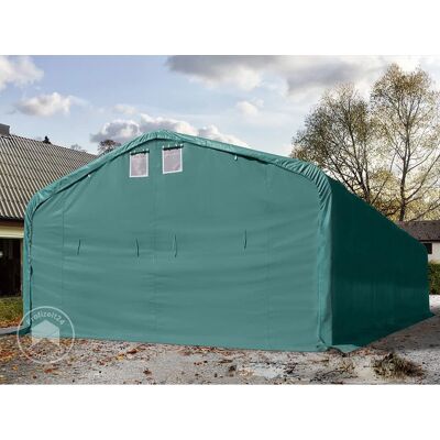 TOOLPORT 6x36m Carport Tent - Fire-Resistant, Dark Green TOOLPORT 6x36m Carport Tent - Fire-Resistant, Dark Green