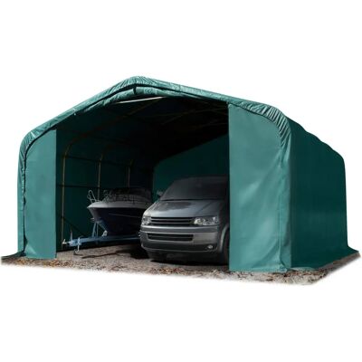 TOOLPORT 6x6m Carport Tent - Portable Garage - dark green TOOLPORT 6x6m Carport Tent - Portable Garage - dark green