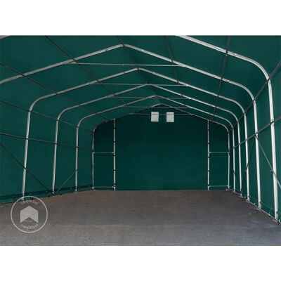 TOOLPORT 6x12m Carport Tent - Dark Green - Weather Resistant TOOLPORT 6x12m Carport Tent - Dark Green - Weather Resistant