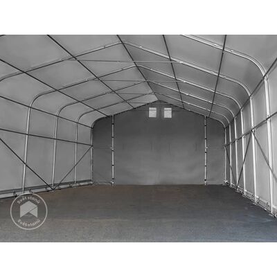 TOOLPORT 6x24m Carport Tent / Portable Garage - Fire Resistant - Grey TOOLPORT 6x24m Carport Tent / Portable Garage - Fire Resistant - Grey
