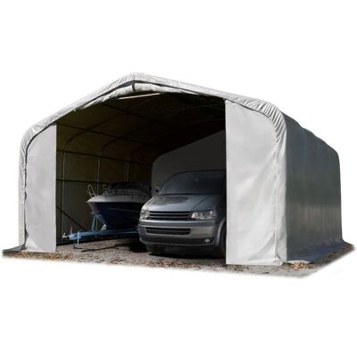 TOOLPORT 6x6m Carport Tält - Bärbar Garage, PVC 850, Grå TOOLPORT 6x6m Carport Tält - Bärbar Garage, PVC 850, Grå