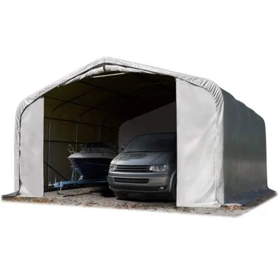 TOOLPORT 6x6m Carport Tält - Bärbar Garage, PVC 850, Grå TOOLPORT 6x6m Carport Tält - Bärbar Garage, PVC 850, Grå