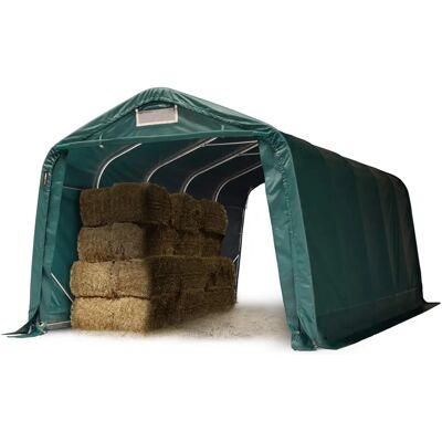 Toolport Farm Storage Tent - Dark Green 3.3x6.0m PVC 800 - Stable Weatherproof Shelter Toolport Farm Storage Tent - Dark Green 3.3x6.0m PVC 800 - Stable Weatherproof Shelter