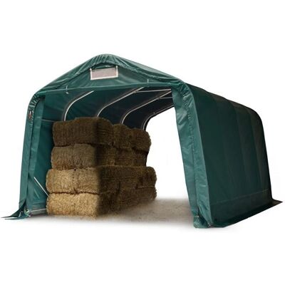 Tenda di stoccaggio agricola Toolport 3.3x4.8m - Resistente alle intemperie PVC verde Tenda di stoccaggio agricola Toolport 3.3x4.8m - Resistente alle intemperie PVC verde