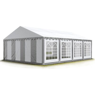 Toolport 5x8m Partyzelt - Wasserdicht - Grau-Weiß Toolport 5x8m Partyzelt - Wasserdicht - Grau-Weiß