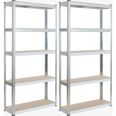 Arebos Heavy Duty Shelving Set - 180x90x30cm - 875kg - Metal Storage Racks Arebos Heavy Duty Shelving Set - 180x90x30cm - 875kg - Metal Storage Racks