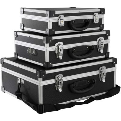 AREBOS Set di 3 Custodie di Trasporto - 50L - Alluminio Resistente AREBOS Set di 3 Custodie di Trasporto - 50L - Alluminio Resistente