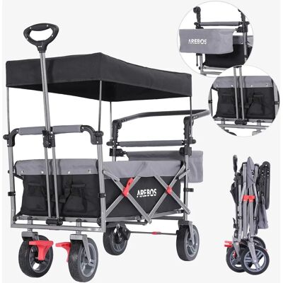 Carrello Pieghevole Arebos Premium con Tetto - Fino a 100 kg Carrello Pieghevole Arebos Premium con Tetto - Fino a 100 kg