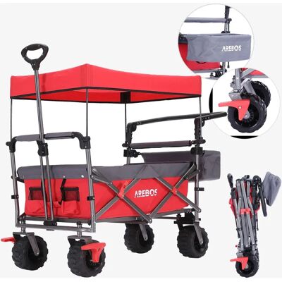 Carrello di Mano Arebos - Pieghevole, Con Tetto, 100kg Carrello di Mano Arebos - Pieghevole, Con Tetto, 100kg