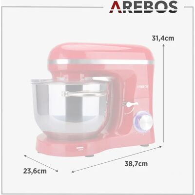 Arebos Frullatore a Gambo - Rosso - Robot da Cucina Arebos Frullatore a Gambo - Rosso - Robot da Cucina