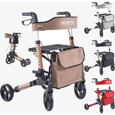 Arebos Walker Foldable Lightweight Brown - Walker/Rollator Arebos Walker Foldable Lightweight Brown - Walker/Rollator