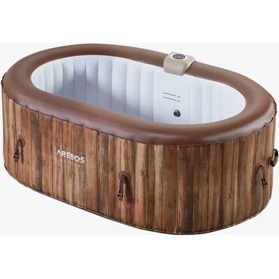 Arebos Marrón Spa Exterior - Masaje Jacuzzi 190x120 cm Arebos Marrón Spa Exterior - Masaje Jacuzzi 190x120 cm