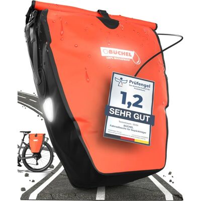 Büchel Red/Black Waterproof Bike Bag - 25.4L - Bike Rack Compatible Büchel Red/Black Waterproof Bike Bag - 25.4L - Bike Rack Compatible