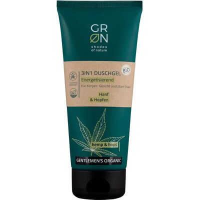 GRN Gel douche 3 en 1 pour hommes - 200ml GRN Gel douche 3 en 1 pour hommes - 200ml