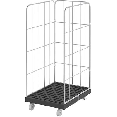 Eurokraft Basic Rollbehälter - 3-seitig, Schwarz/Grau - Lager Eurokraft Basic Rollbehälter - 3-seitig, Schwarz/Grau - Lager