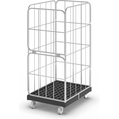 Eurokraft Basic Rollcontainer mit Seiten Gittern - 4 Seiten, 2 Türen Eurokraft Basic Rollcontainer mit Seiten Gittern - 4 Seiten, 2 Türen