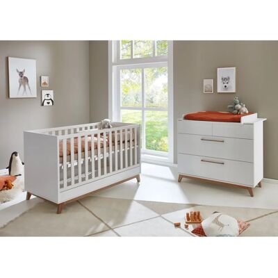 Arthur Berndt Babyzimmer-Set - Lina, Weiß, Höhenverstellbar & Umbaubar, 2-teilig Arthur Berndt Babyzimmer-Set - Lina, Weiß, Höhenverstellbar & Umbaubar, 2-teilig