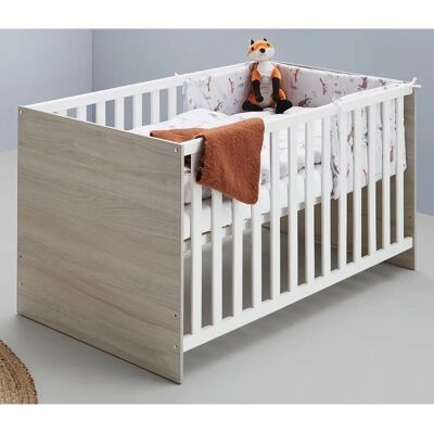 LÜTTENHÜTT Geert Babybett - Verstellbar, Ulme Dekor - Babybett LÜTTENHÜTT Geert Babybett - Verstellbar, Ulme Dekor - Babybett