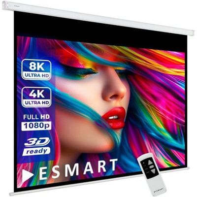 eSmart - MIMOTO - 280x210 cm - 4:3 - Écran de projection motorisé - Publicité eSmart - MIMOTO - 280x210 cm - 4:3 - Écran de projection motorisé - Publicité