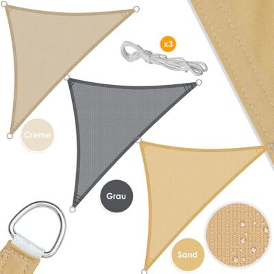 KESSER - Dreieck - Creme - 5x5x5m - Sonnensegel KESSER - Dreieck - Creme - 5x5x5m - Sonnensegel
