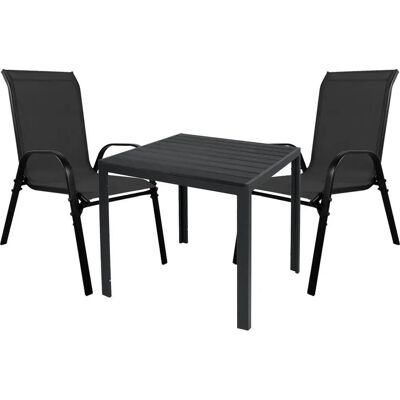 Mojawo - Gartenset 90x90 - Aluminium - Garten-Esstisch-Set Mojawo - Gartenset 90x90 - Aluminium - Garten-Esstisch-Set