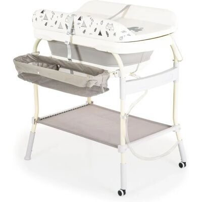 Babyshoppen Garda Babywickeltisch mit Badewanne - 2 in 1, faltbar, Rollen Babyshoppen Garda Babywickeltisch mit Badewanne - 2 in 1, faltbar, Rollen