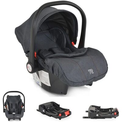 Moni Royal Babyschale Trio - i-Size (40-87cm) - Schwarz Moni Royal Babyschale Trio - i-Size (40-87cm) - Schwarz