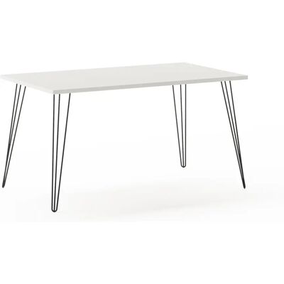 SCHILDMEYER Fynn Beistelltisch - Eckig, Weiß, Metallbeine SCHILDMEYER Fynn Beistelltisch - Eckig, Weiß, Metallbeine