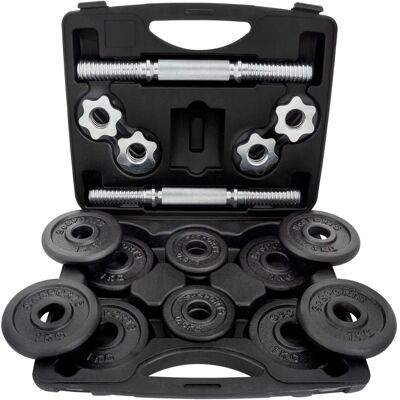 Ensemble de Haltères ScSPORTS - 15kg, 35cm, Ø30mm - Entraînement complet - Publicité Ensemble de Haltères ScSPORTS - 15kg, 35cm, Ø30mm - Entraînement complet - Publicité