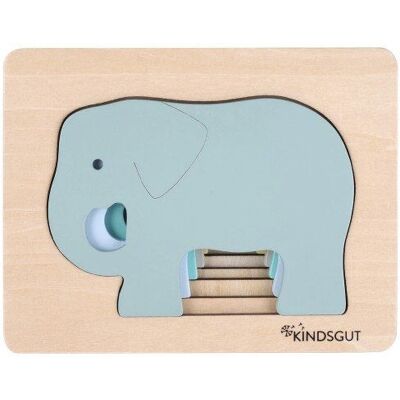Puzzle en bois d'éléphant Kindsgut 5 pièces - Puzzle de formes - Publicité Puzzle en bois d'éléphant Kindsgut 5 pièces - Puzzle de formes - Publicité