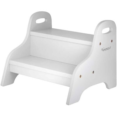 Kindsgut Grauer Kinderschritthocker - Stabil und Indoor Holzhilfe Kindsgut Grauer Kinderschritthocker - Stabil und Indoor Holzhilfe