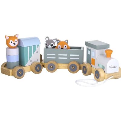 Modèle Kindsgut TZ00012017N Petit Train en Bois avec Animaux du Zoo - Jouet de Jeu Modèle Kindsgut TZ00012017N Petit Train en Bois avec Animaux du Zoo - Jouet de Jeu