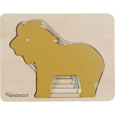 Puzzle en bois Lion de Kindsgut - Jouet éducatif pour bébé - Multicolore Puzzle en bois Lion de Kindsgut - Jouet éducatif pour bébé - Multicolore