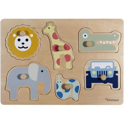 Kindsgut Safari Steckpuzzle - 6 Teile Tiere Kindsgut Safari Steckpuzzle - 6 Teile Tiere