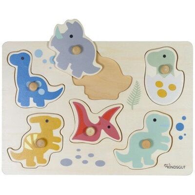 Puzzle de Dinosaure Kindsgut - Bois 6 Pièces pour Enfants Puzzle de Dinosaure Kindsgut - Bois 6 Pièces pour Enfants