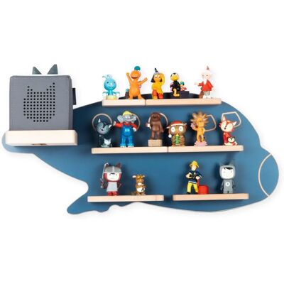 Étagère Murale BOARTI pour Toniebox & 38 Tonies - Bleu - Décor chambre d'enfant - Publicité Étagère Murale BOARTI pour Toniebox & 38 Tonies - Bleu - Décor chambre d'enfant - Publicité