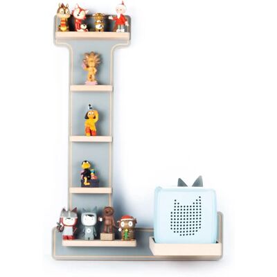 Étagère Murale Lettre L - Pour Toniebox & 25 Figurines - Publicité Étagère Murale Lettre L - Pour Toniebox & 25 Figurines - Publicité