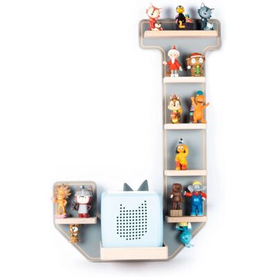 Étagère Murale Lettre J - Pour Toniebox & Figurines - Publicité Étagère Murale Lettre J - Pour Toniebox & Figurines - Publicité