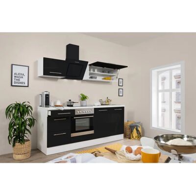Set cucina Respekta Amsterdam - 210cm, Nero-Bianco, Ante MDF - Cucina Set cucina Respekta Amsterdam - 210cm, Nero-Bianco, Ante MDF - Cucina