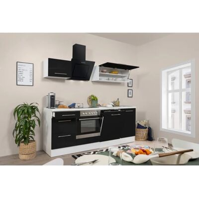 Set cucina Respekta Amsterdam - MDF lucido, 220 cm, quercia grigia Set cucina Respekta Amsterdam - MDF lucido, 220 cm, quercia grigia