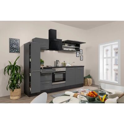 Set cucina RESPEKTA Amsterdam - Eichefarben grigio, 240cm, con Elettrodomestici Set cucina RESPEKTA Amsterdam - Eichefarben grigio, 240cm, con Elettrodomestici