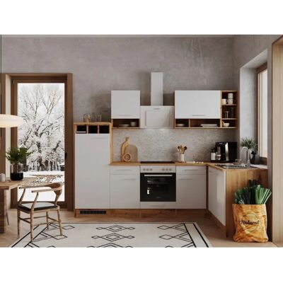 Cucina a forma di L Respekta - Set Completo in Bianco - 280cm Cucina a forma di L Respekta - Set Completo in Bianco - 280cm