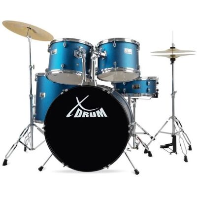 Xdrum - 22'' Kit batterie acoustique - Bleu - drum kit - Publicité Xdrum - 22'' Kit batterie acoustique - Bleu - drum kit - Publicité