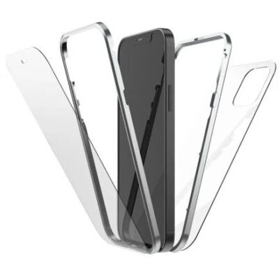 Black Rock 360° Glasfodral för iPhone 13 Mini Silver Black Rock 360° Glasfodral för iPhone 13 Mini Silver
