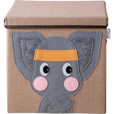 Lifeney Opbergdoos met deksel - Olifant - Bruin - 33x33x33cm Lifeney Opbergdoos met deksel - Olifant - Bruin - 33x33x33cm