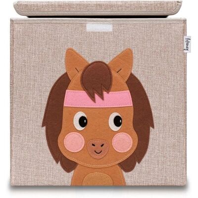 Lifeney Paard Opbergdoos - 100% Polyester Linnen Effect, Speelgoed & Kleding Organizer Lifeney Paard Opbergdoos - 100% Polyester Linnen Effect, Speelgoed & Kleding Organizer