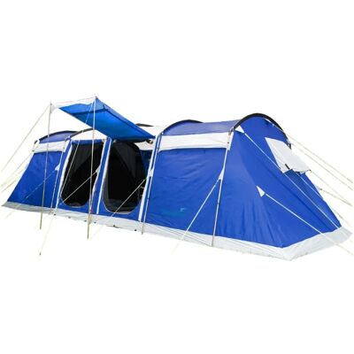 Tente de Camping Skandika Montana 10 - Cabines Noires, Imperméable - Publicité Tente de Camping Skandika Montana 10 - Cabines Noires, Imperméable - Publicité
